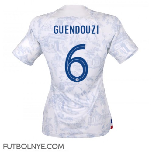 Camiseta Francia Matteo Guendouzi #6 Visitante Equipación para mujer Mundial 2022 manga corta